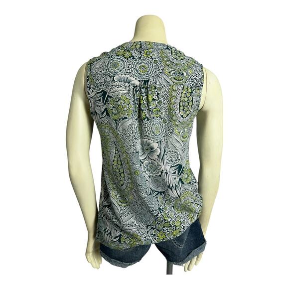 J. Crew Sleeveless Floral Blouse Shirt Top Career Cottagecore Business Casual 0 - Picture 6 of 8